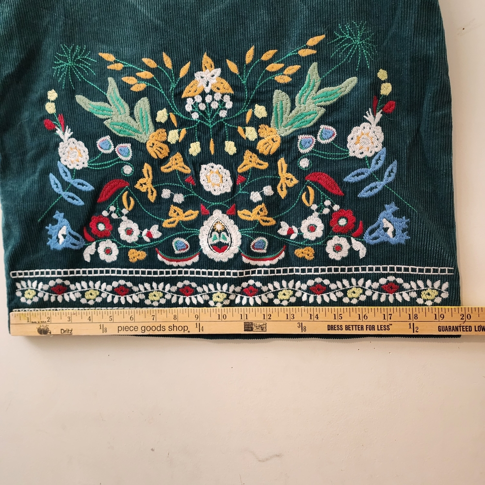 Ladies XL Simplee Embroidered European Folk Art Mini Skirt Boho Cottagecore NWT - Picture 10 of 10